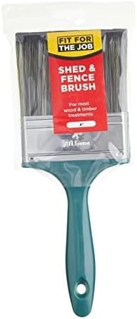 Fit For The Job 4 inch Shed &amp; Fence Brush for Applying Exterior Woodstains, Varnish