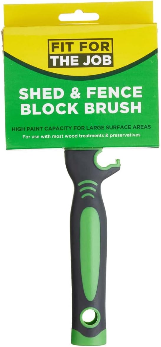 Fit For The Job 4 inch Large Capacity Shed And Fence Block Brush