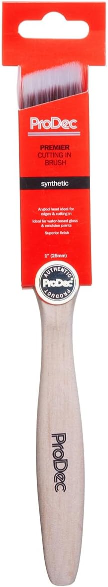 ProDec Premier Trade Professional Synthetic Long Handle Cutting In Paint Brush for Sharp Edge Lines
