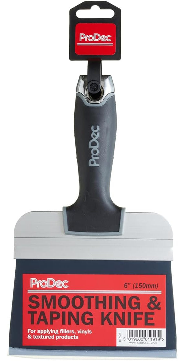 ProDec 6" Carbon Steel Taping Knife for Taping and Filling Plasterboard/Drywall