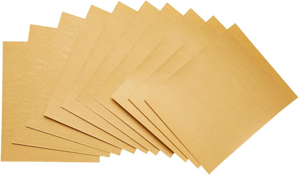 Fit For The Job 10 Large A4 Size Sheets Sandpaper Assorted Grades for Sanding Wood