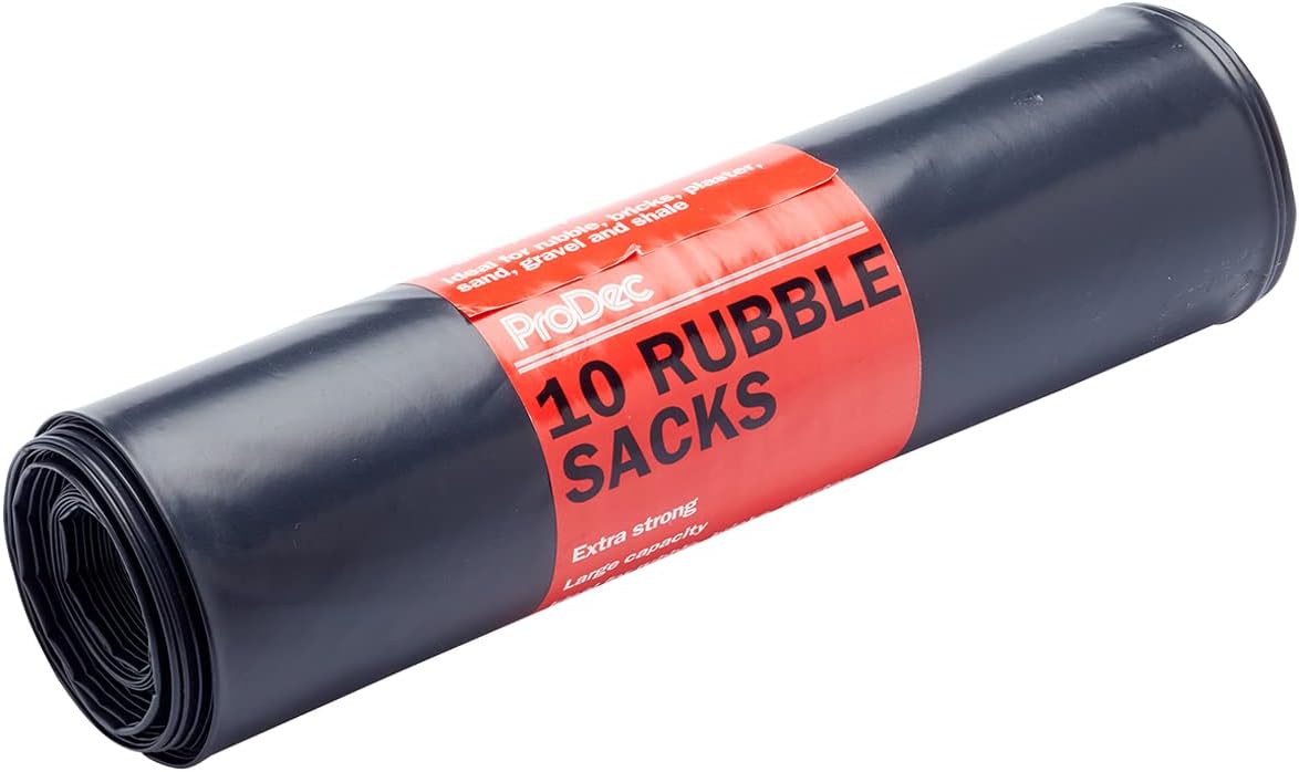 ProDec Roll of 10 Heavy Duty Rubble Sacks for Trade and Domestic Waste