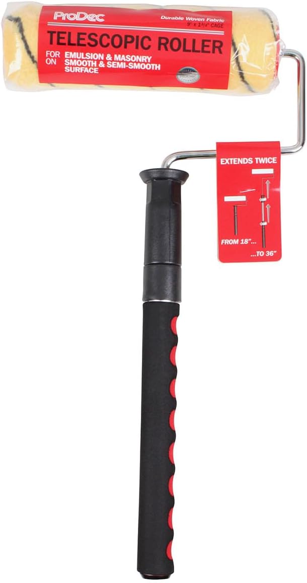 ProDec 9 inch x 1.75" Telescopic Frame and Medium Pile Paint Roller