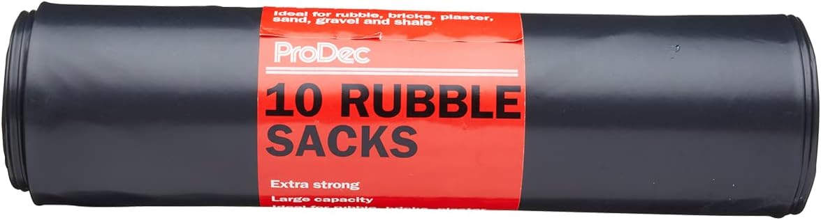 ProDec Roll of 10 Heavy Duty Rubble Sacks for Trade and Domestic Waste