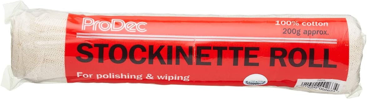 ProDec 200g Super Soft Absorbent Cotton Stockinette Roll for Cleaning, Wiping, Dusting, Mopping Up Spills