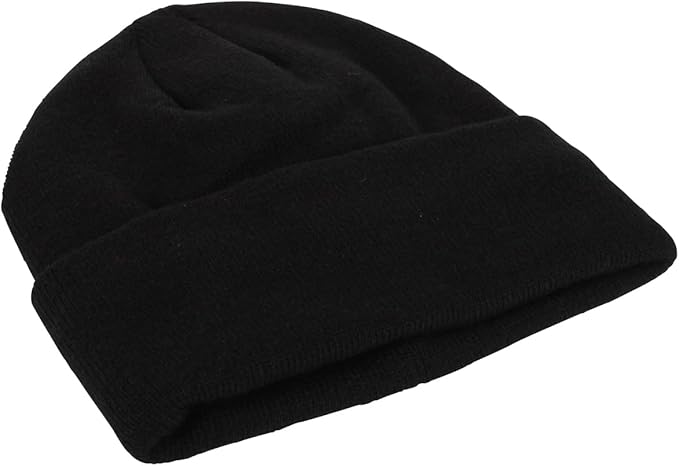 Blackrock Black Woolly Beanie Hat with Thinsulate Lining for Maximum Warmth