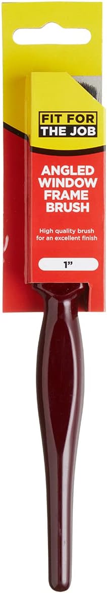 Fit For The Job 1 inch All Purpose Angled Window DIY Paint Brush for Painting Window Frames