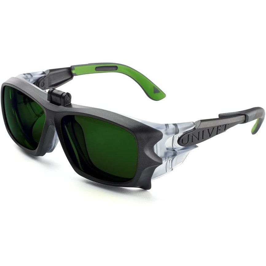 Univet 5X9 Safety Glasses with Detachable IR5 Shade 5 Flip Up Welding Lens