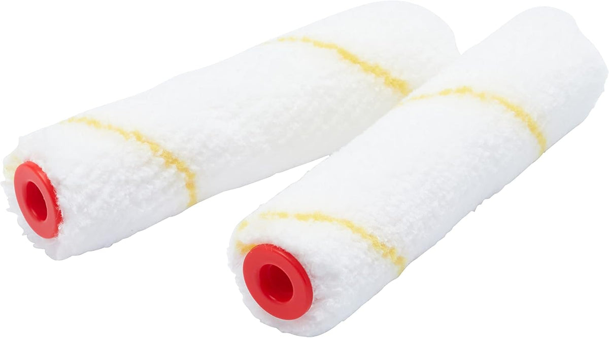ProDec Advance 2 Pack 4 inch Short Pile Microfibre Mini Paint Rollers for a Smooth Finish with Emulsion