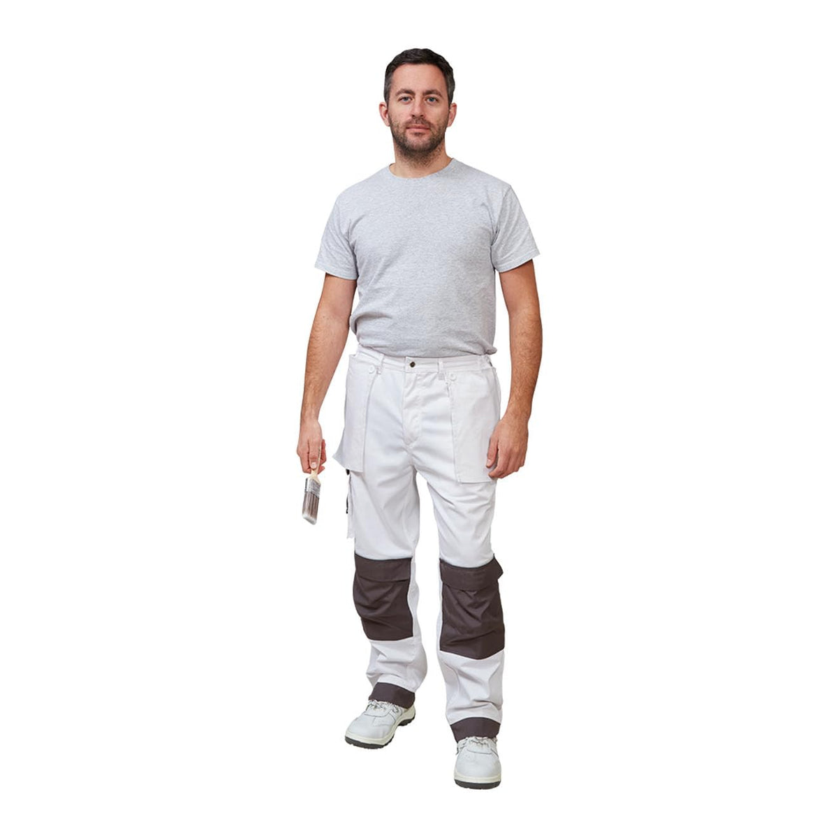 ProDec Advance Painter's Trousers For Men, Stain-Resistant White Work Trousers Pants, Painting Overalls For Men