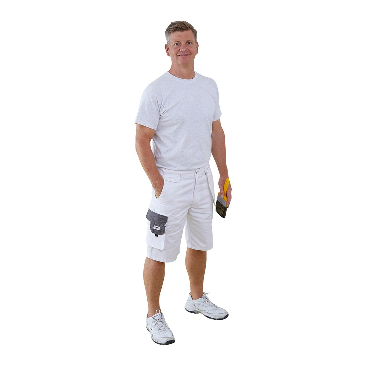 ProDec Advance Painter's Shorts for Men &amp; Women, Stain-Resistant White Work Utility &amp; Safety Shorts, Decorators
