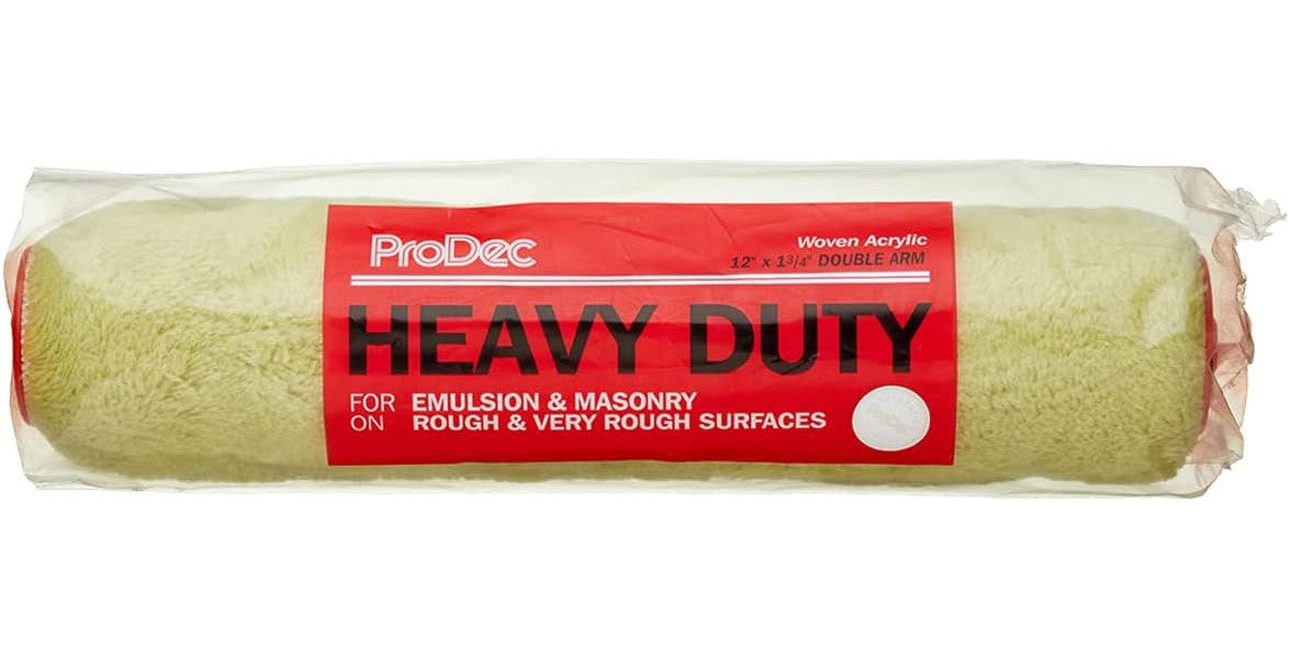 ProDec 12 inch x 1.75" Heavy Duty Woven Trade Professional Double Arm Paint Roller for Fast Coverage