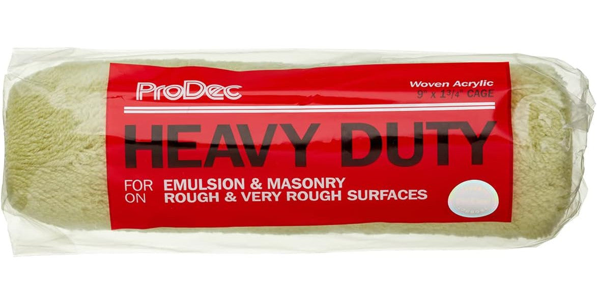 ProDec 9 inch x 1.75" Heavy Duty Woven Trade Professional Paint Roller for A Smooth Finish