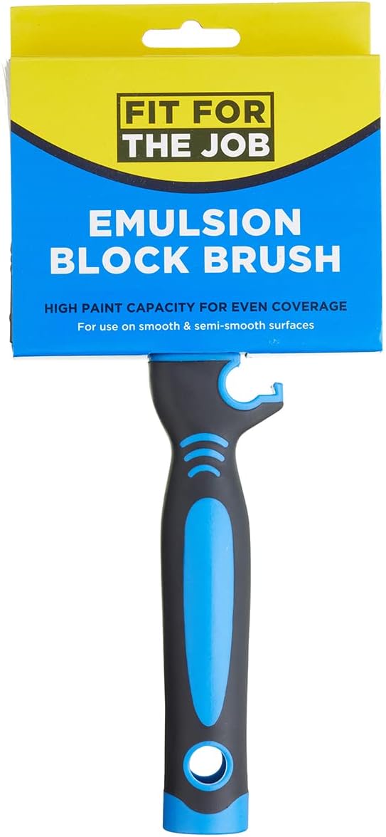 Fit For The Job Block Brush 4 inch Large Capacity for Emulsion with High Volume Coverage and Fast Painting