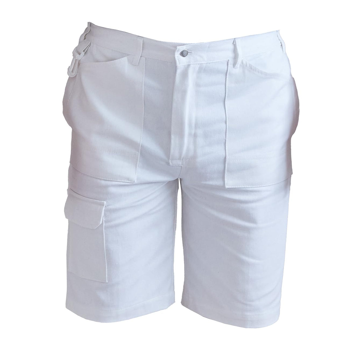ProDec Painter&#39;s Shorts for Men &amp; Women, 100% Cotton Drill White Work Utility &amp; Safety