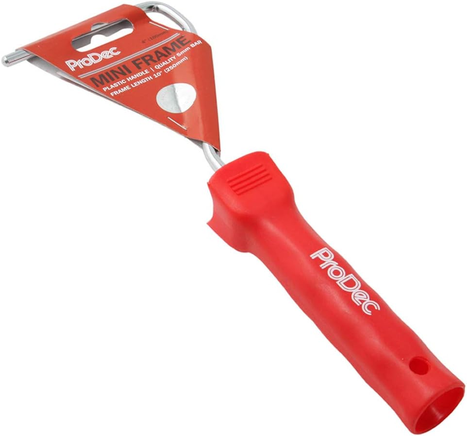 ProDec 4 inch Mini Paint Roller Frame Compatible with All Mini Paint Rollers - 10 inch long, Universal 6mm