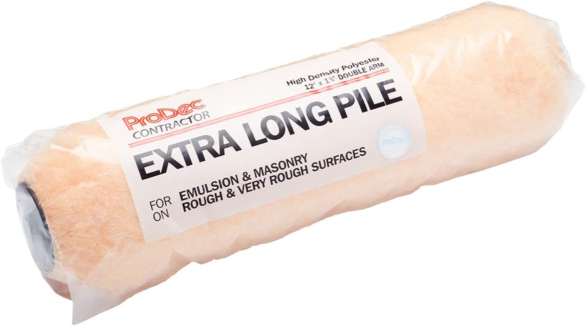 ProDec Contractor 12 inch Extra Long Pile High Density Polyester Double Arm Paint Roller, Fast Coverage Painting