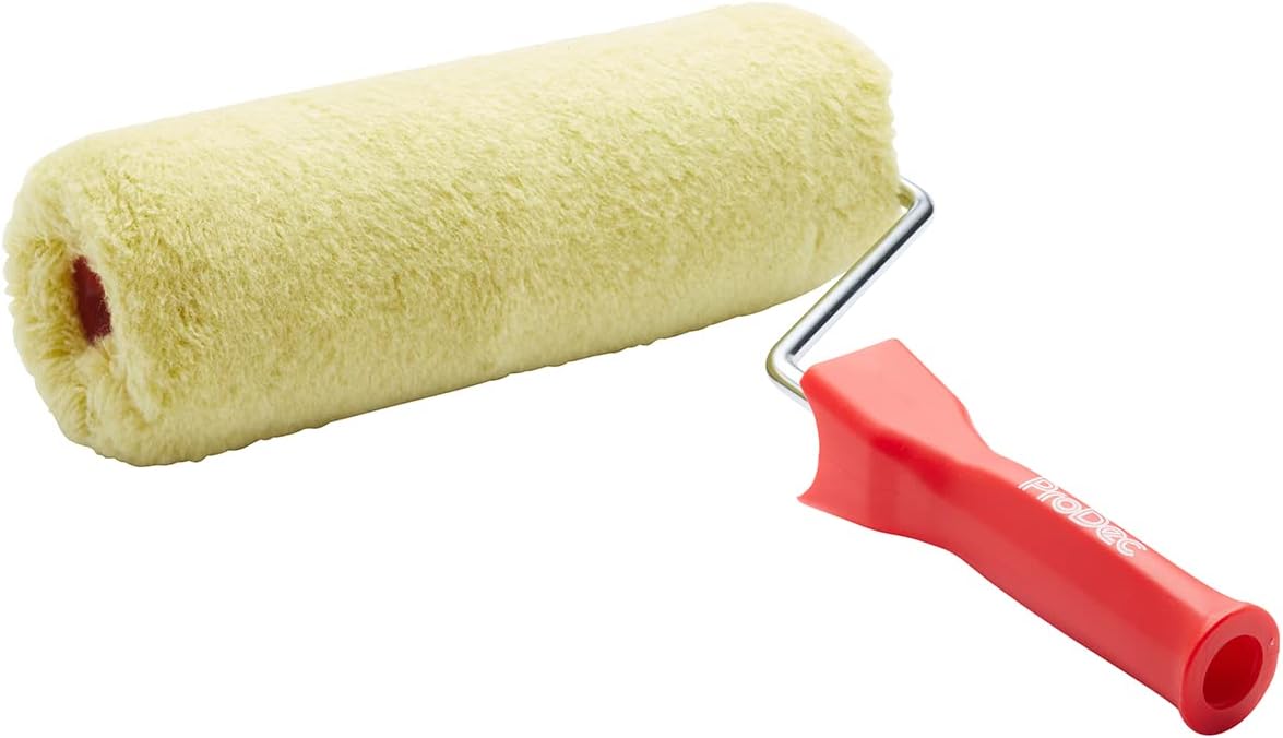 ProDec 9 inch Masonry Woven Paint Roller and Frame, Heavy Duty Smooth and Textured Masonry Paints on Exterior Walls
