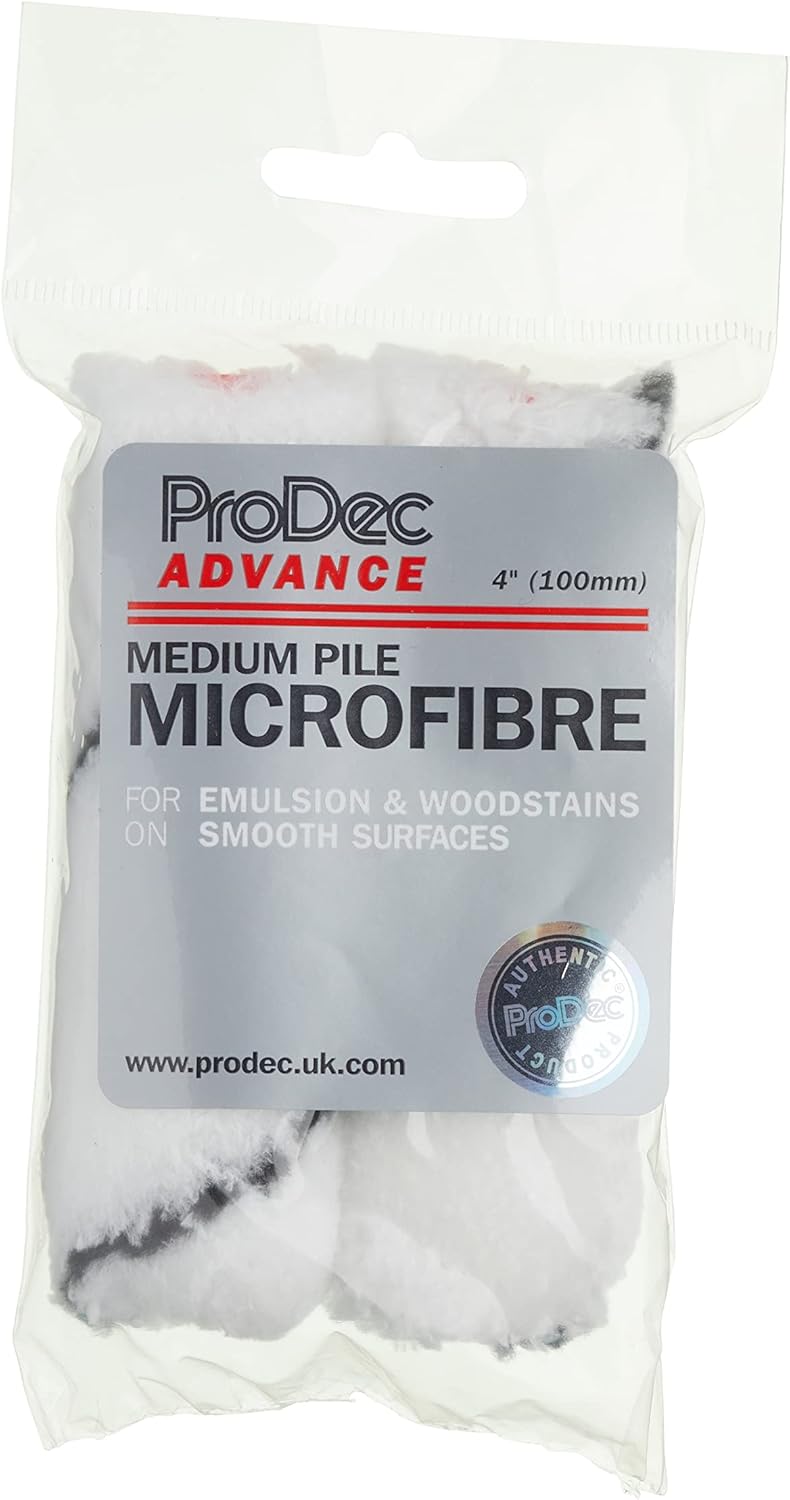 ProDec Advance 2 Pack 4 inch Medium Pile Microfibre Mini Paint Rollers for a Smooth Finish Painting