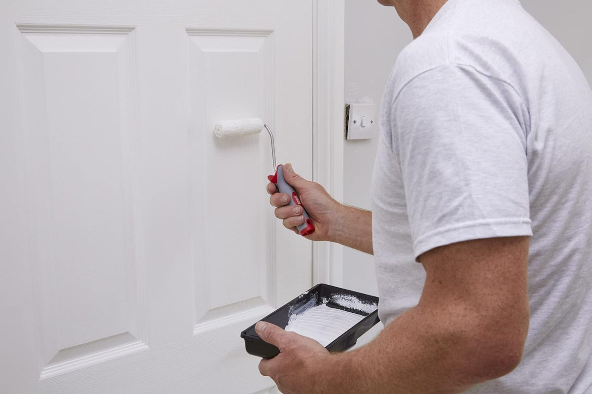 ProDec Advance 2 Pack 4 inch Short Pile Microfibre Mini Paint Rollers for a Smooth Finish with Emulsion