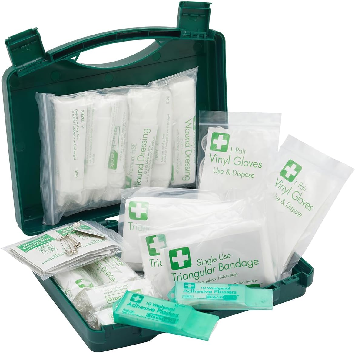 Blackrock 10 Person First Aid Kit Box, Travel Box, 58 Piece Refillable Bag, Car, Home, Work