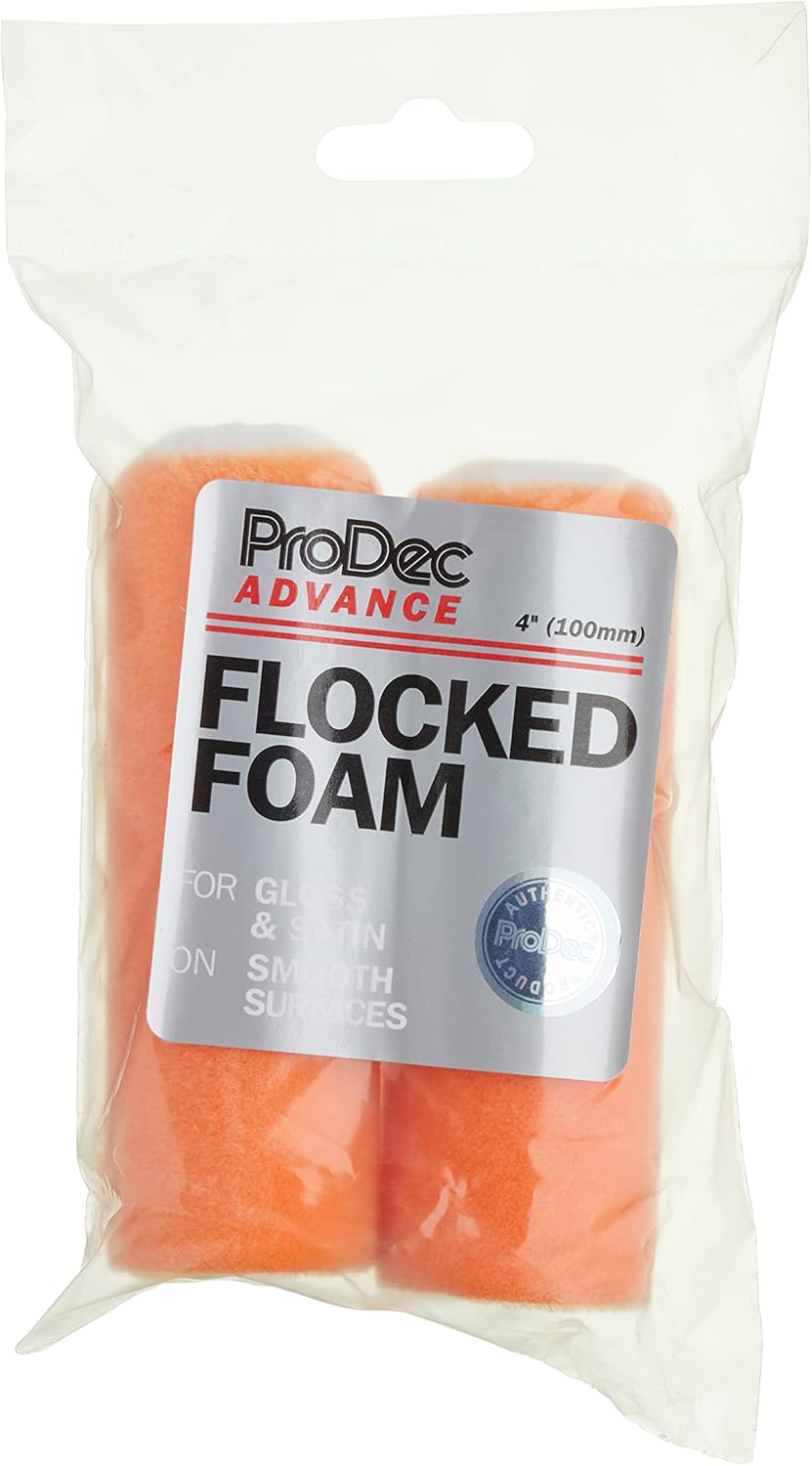 ProDec Advance 2 Pack 4 inch Flock Mini Paint Rollers for an Ultra-Smooth Finish with Gloss