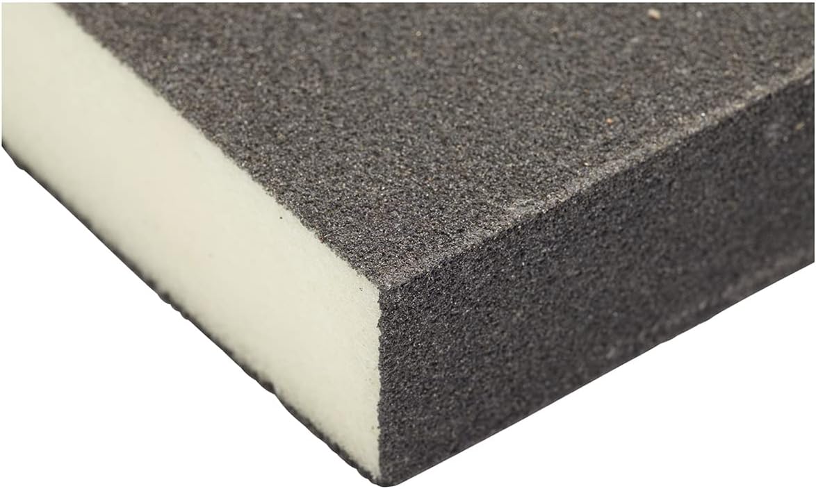 Fit For The Job Fine/Medium Grade Flexible Reusable Sanding Block for Sanding Wood
