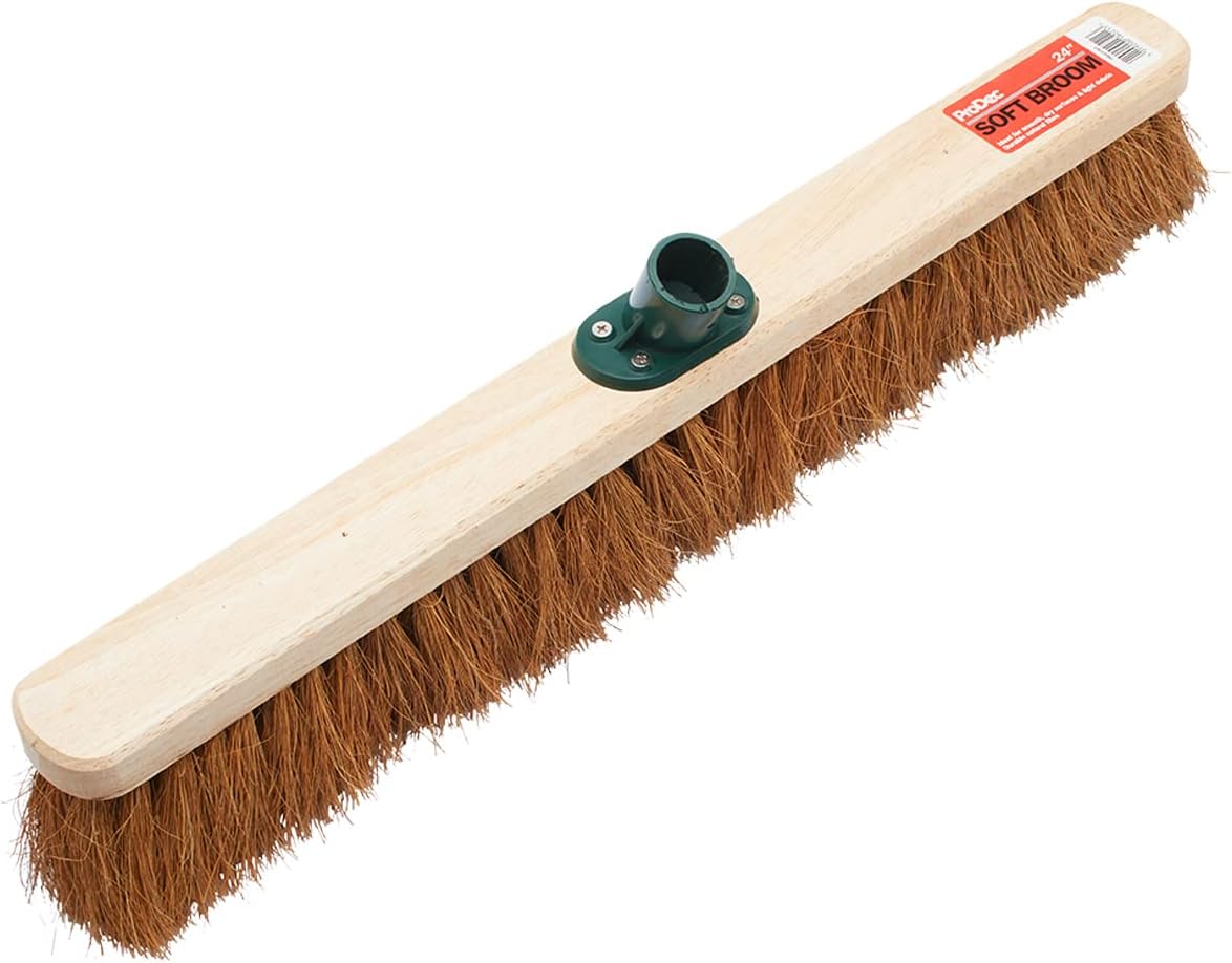 ProDec 24&quot; Natural Coco Fibre Soft Sweeping Broom Head for Indoor and Outdoor Sweeping