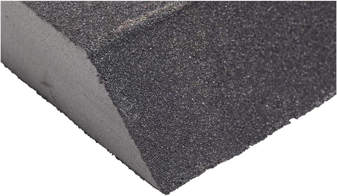 Fit For The Job Medium/Coarse Grade Angled Flexible Reusable Sanding Block for Sanding Wood