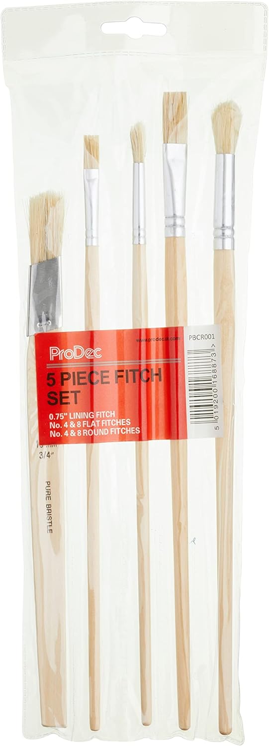 ProDec 5 piece Fitch Variety Pack for Precise Paint Application Ideal for Detail Work