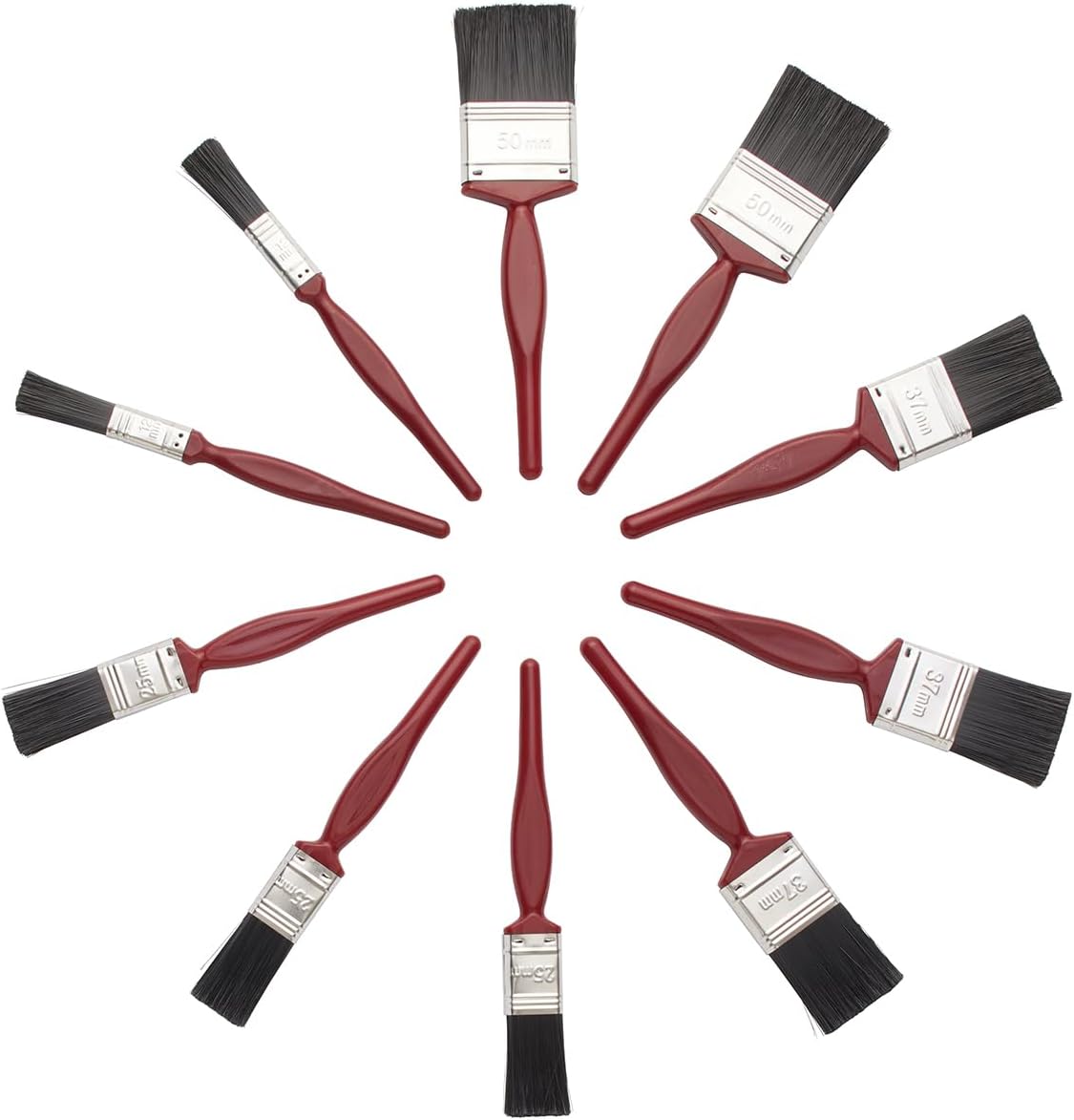 Fit For The Job 10 pc Mixed Sizes Paint Brush Set for a Smooth Finish with Emulsion