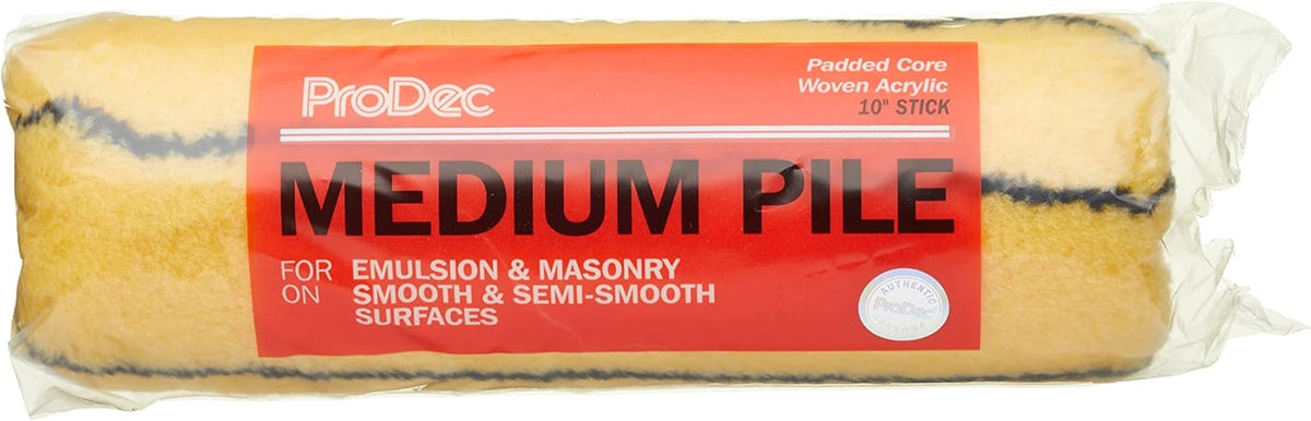 ProDec 10 inch Trade Professional Medium Pile Masonry Paint Roller with Heavy Duty Padded Core