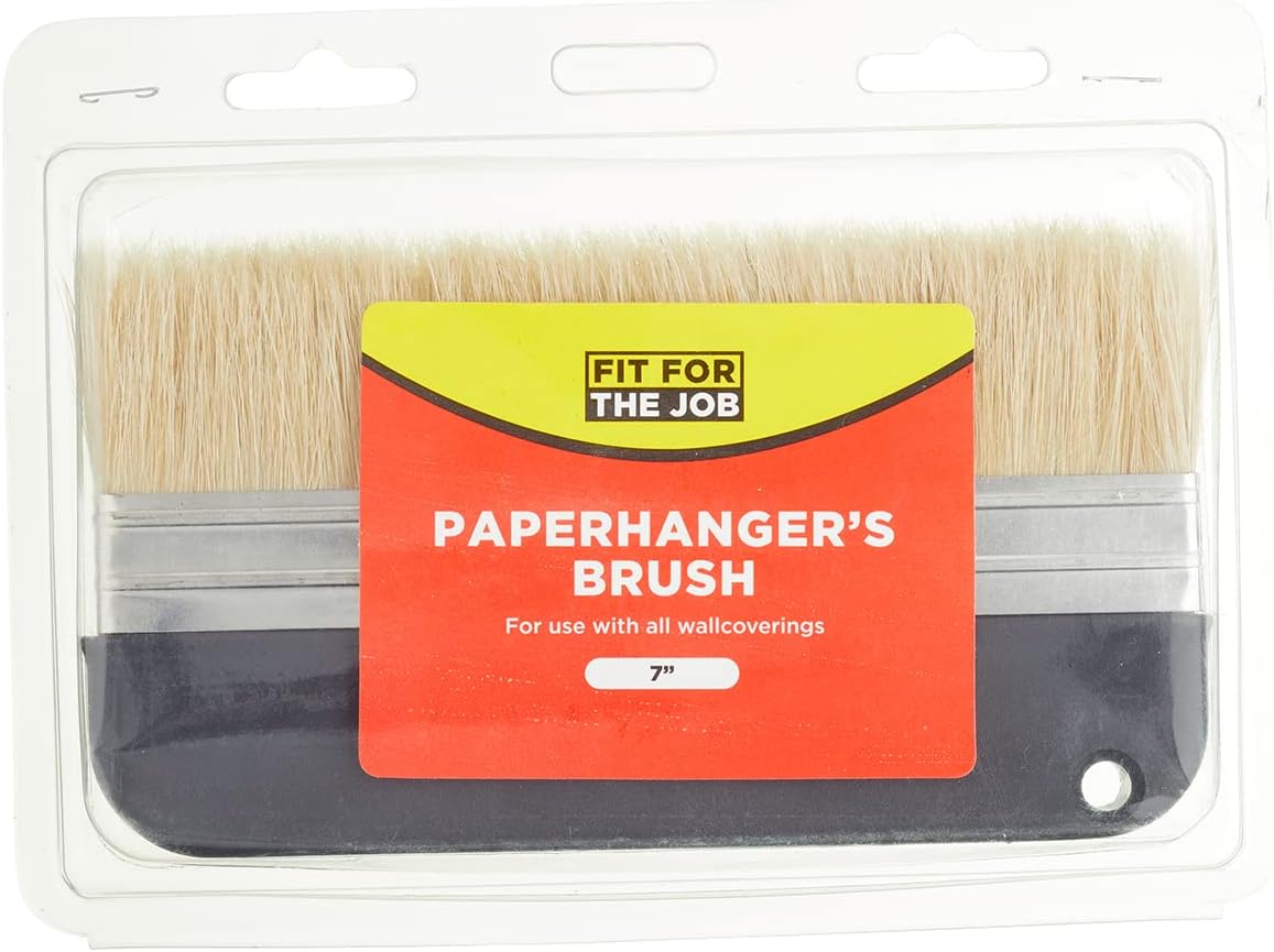 Fit For The Job 7 inch Paperhanging Brush for Fast Efficient Smoothing and Air Bubble Removal with Wallpaper