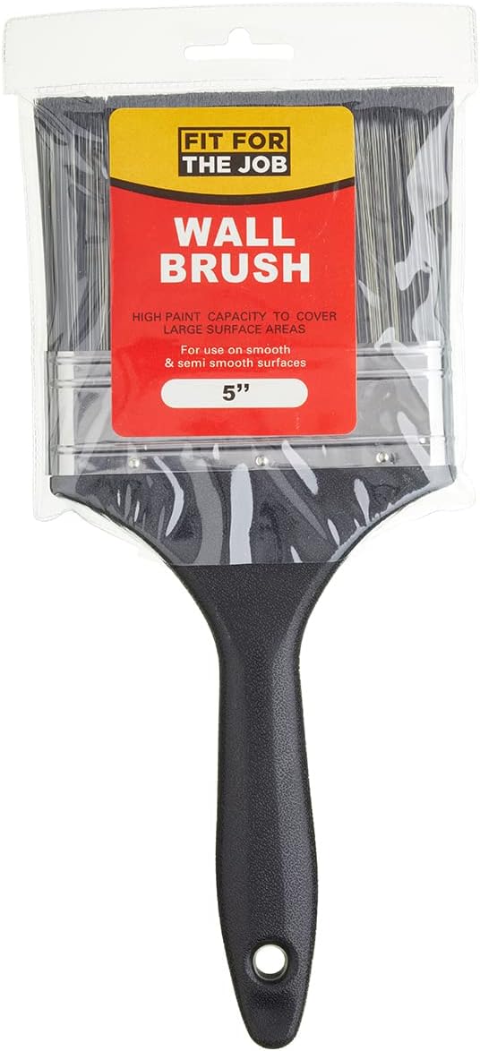 Fit For The Job 5 inch Wall Brush for Fast Painting and a Smooth Finish Painting with Emulsion Paints