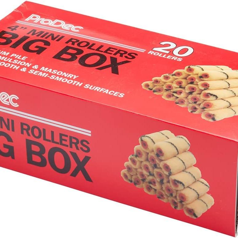 ProDec 4&quot; Medium Pile Mini Rollers - 20 Pack
