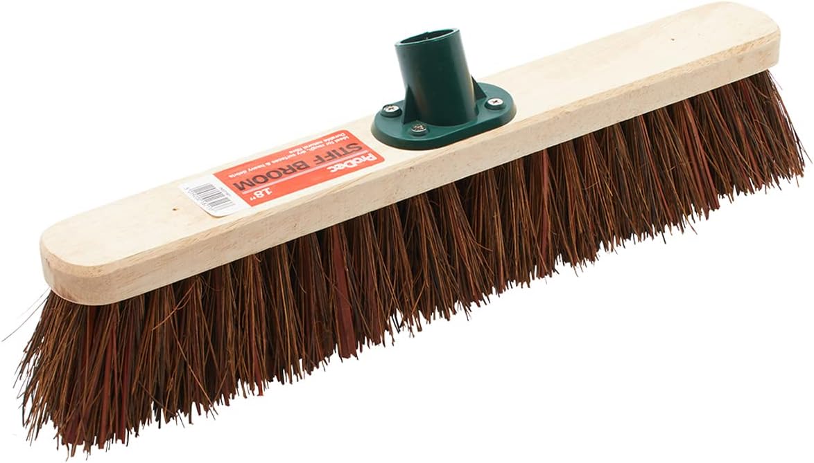 ProDec 18&quot; Natural Palmyra Fibre Stiff Sweeping Broom Head for Outdoor Sweeping