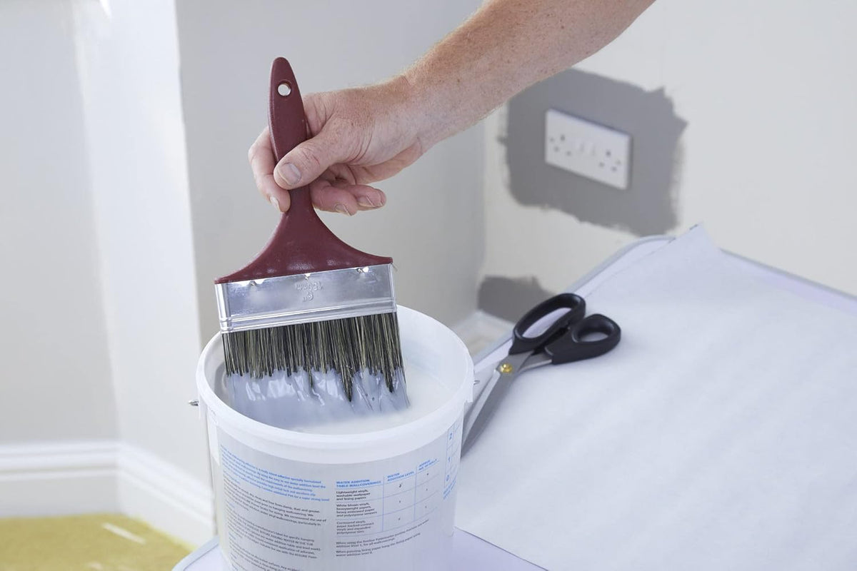 ProDec 6 inch High Capacity Paste Brush for Rapidly Applying Wallpaper Paste to Paper