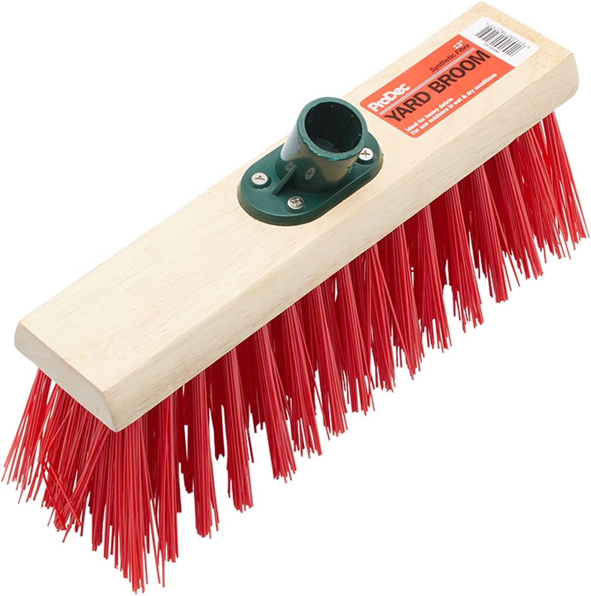 ProDec 13" Synthetic Fibre Yard Broom Head for Heavy Duty Outdoor Sweeping