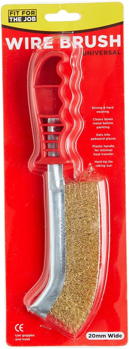 Fit For The Job Universal Wire Brush for Heavy Duty Cleaning of Wood, Metal, Masonry and More