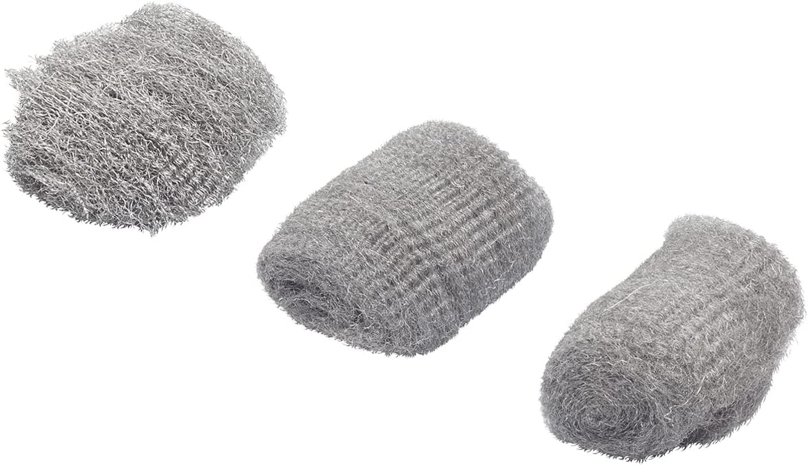 Fit For The Job 3 piece Mixed Grades Steel Wool for Cleaning, Polishing &amp; Surface Preparation of Wood, Metal, Brass, Copper Pipes