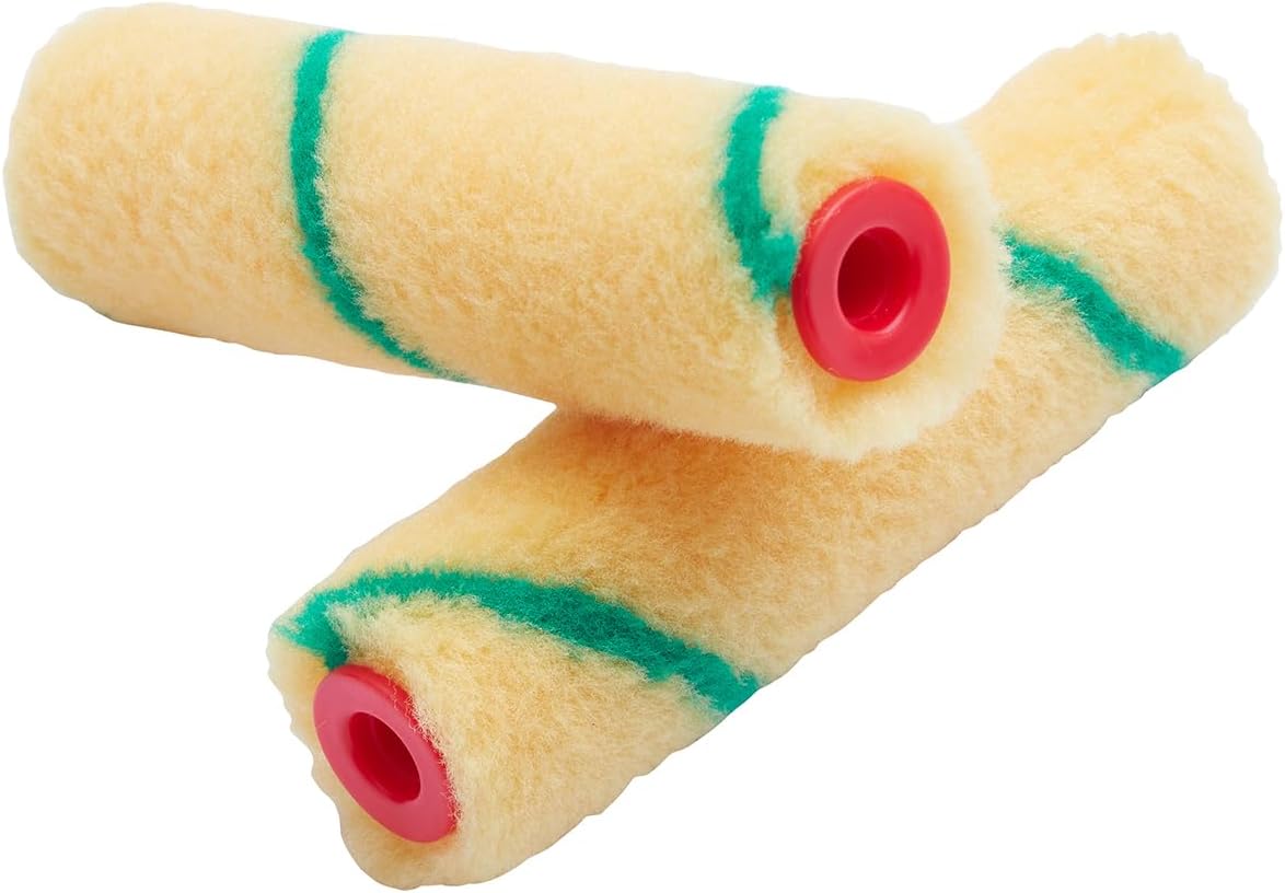 ProDec 2 Pack 4 inch Short Pile Mini Rollers for a Smooth Finish Painting with Trade & DIY Emulsion Paints
