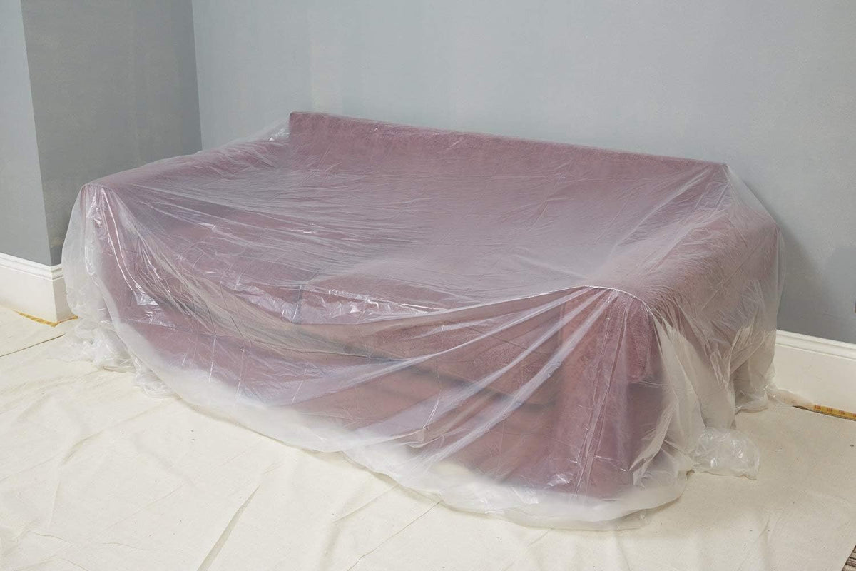 ProDec 100 sqm (2m x 50m) Polythene Dust Sheet Roll, Dustproof and Waterproof Ideal for Covering