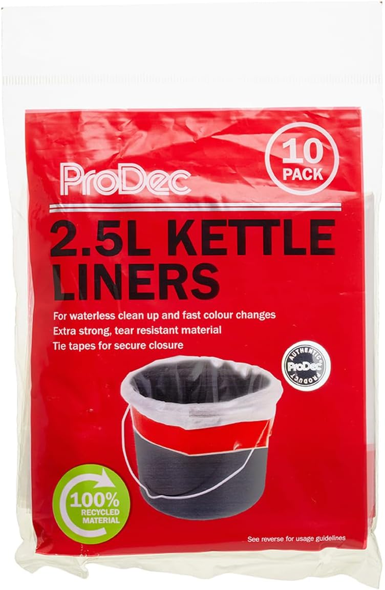10 pcs 2.5 litre Recycled Plastic Paint Kettle Liners for Quick, Mess Free, Water Free Paint Colour Changes