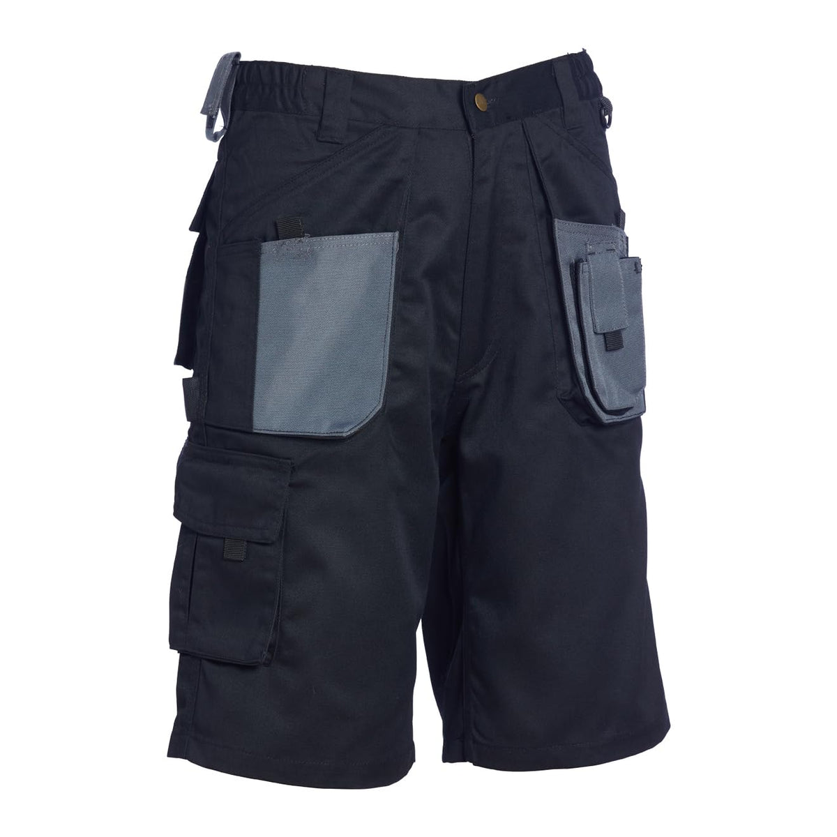 Blackrock Men's Workman Cargo Shorts, Safety Work Clothing, Cargo Pockets, Phone Holder