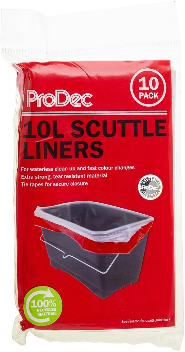 ProDec 10 pcs 10 litre Recycled Plastic Scuttle Liners for Quick, Mess Free, Water Free Paint Colour Changes