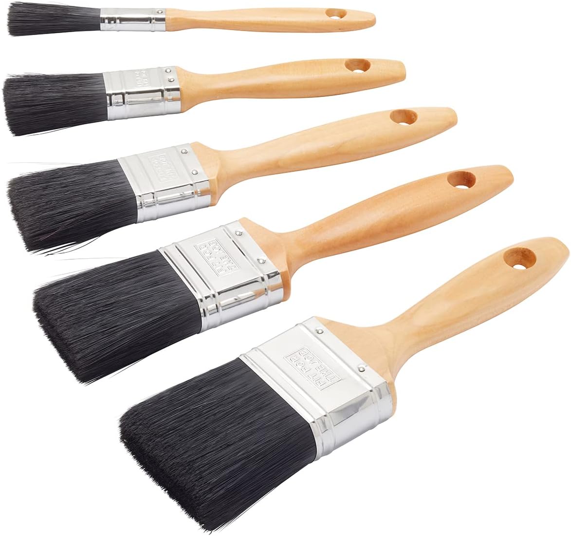 Fit For The Job 5 piece Professional Paint Brush Set For A Smooth Finish with Emulsion, Gloss and Satin