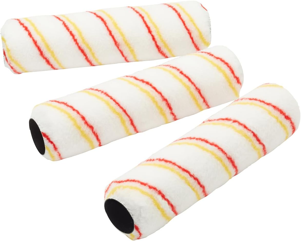 Fit For The Job Triple Pack 9 inch Medium Pile Paint Roller for DIY Painting with Emulsion Paints