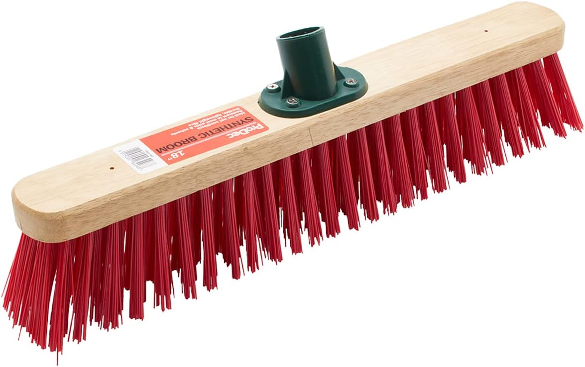 ProDec 18 Inch Synthetic Fibre Sweeping Broom Head for Heavy Duty Outdoor Sweeping