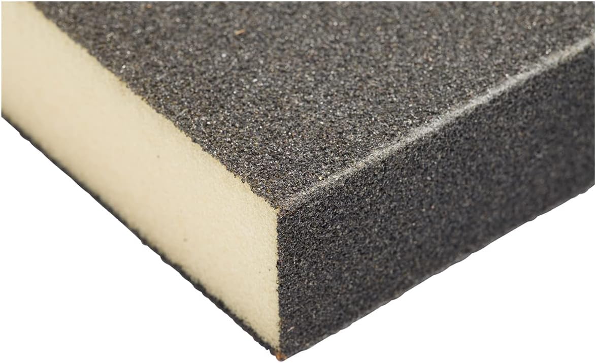 Fit For The Job Medium/Coarse Grade Flexible Reusable Sanding Block for Sanding Wood