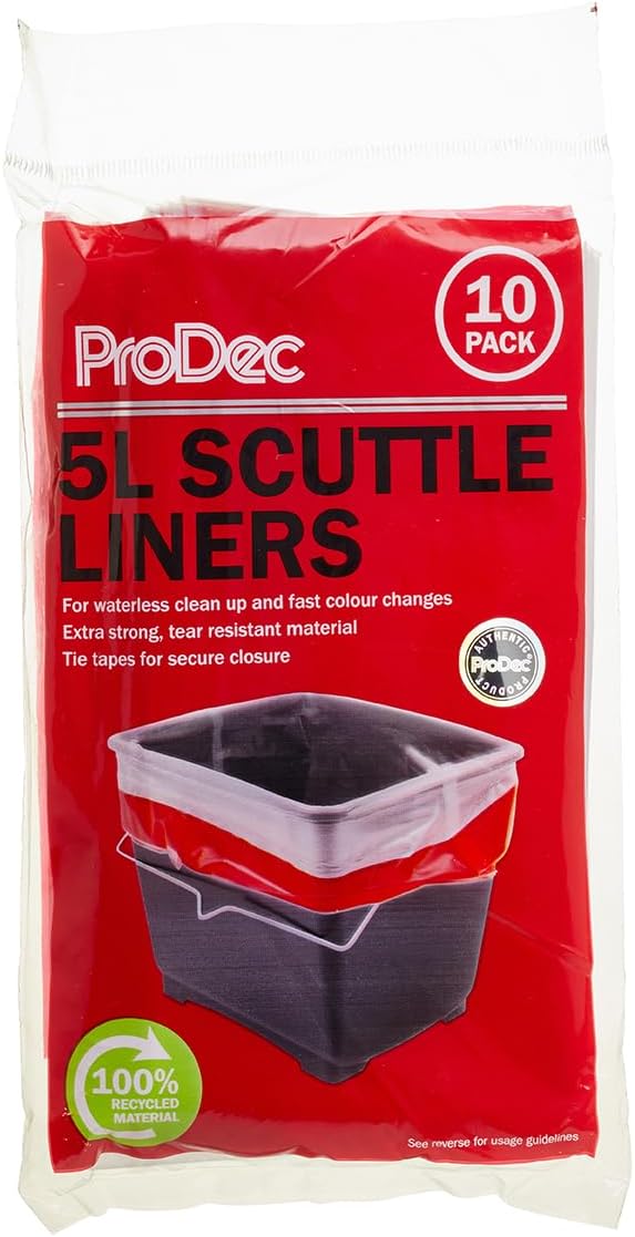ProDec 10 pcs 5 litre Recycled Plastic Paint Scuttle Liners for Quick, Mess Free, Water Free Paint Colour Changes